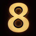 Modern 14' Backlit LED House Numbers, Black-White LED House Number, Light Up Acrylic Door Number Plaques For Wall, Illuminated Address Numbers,5
