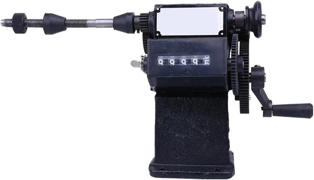 Coil Winding Machine, Manual Winding Machine Dual-Purpose Hand Coil Counting Winding Machine Winder, 0-9999 Count Range Winding Various Small Coils,for Guitar Pickup Coils Motor Coils