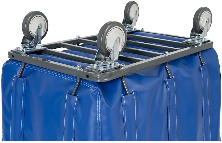 R&B Wire Products, Inc., Vinyl Basket Truck w/Air Cushion Bumper, Capacity 600 lb, Capacity Volume 22 ft³, Color Blue, Model# 418SOBC/BL