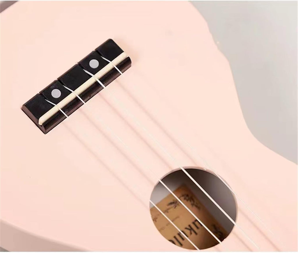 Ukulele 23-inch Cute Small Guitar For Male And Female Beginners Ukulele Bundle Kit(Pink,23)