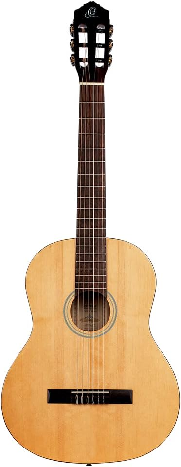 Ortega Student Series Full Size 6-String Nylon Classical Guitar, Gloss Spruce Top (RST5)