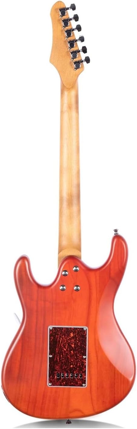 Solid Electric Guitar For Beginners And Adults Colorful Performance Instrument Professional Electric Guitar(Orange Red)