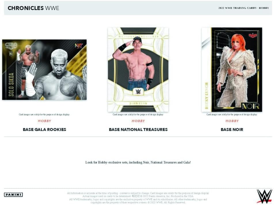 2022 Panini Chronicles WWE Hobby Box (6 Packs/8 Cards: 2 Autos)
