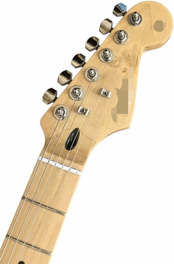 Electric Guitar 39 Inch Full Size Single Coil Pickups Solid Wood Body Tremolo for Beginner(Olympic White)