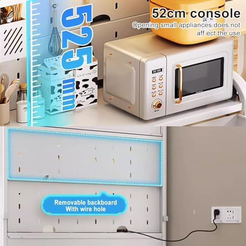 4-Tier Kitchen Pantry Storage Cabinet with Drawer, Flip Door Design, Baker's Rack & Pegboard, Ideal for Organizing Spices, Pots & Pans in Home & Garage