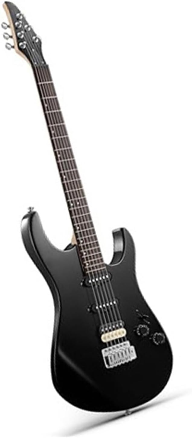 Professional Full Size Solid Or Color Electric Guitar Sets Professional Electric Guitar(Black)
