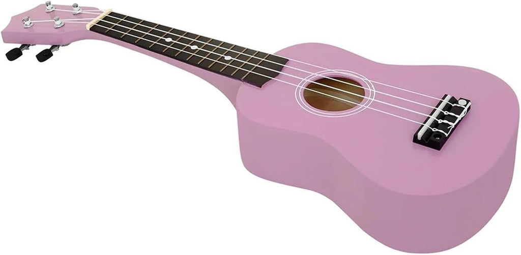 Adult Ukulele 21 Inch Ukulele Hawaiian Guitar Cartoon Fruit Ukulele Beginner Mini Guitar String Instrument(Pink)