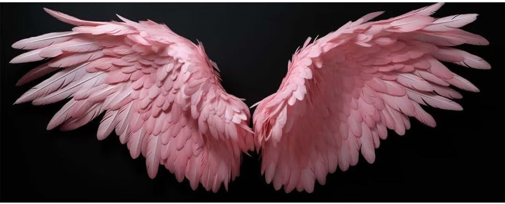 Paint by Numbers Kits for Adult Beginners, Paint by Numbers Pink Wings, DIY Paint by Numbers Painting with Paints and Brushes Kits, DIY Canvas Oil Painting Kit, for Home Decor (Without Frame) 90x260cm