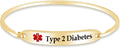 AFFY Customizable Engraving Medical Alert ID Bracelet Men Women Personalized 925 Sterling Silver Bangle Beacelet 7.5 Inch