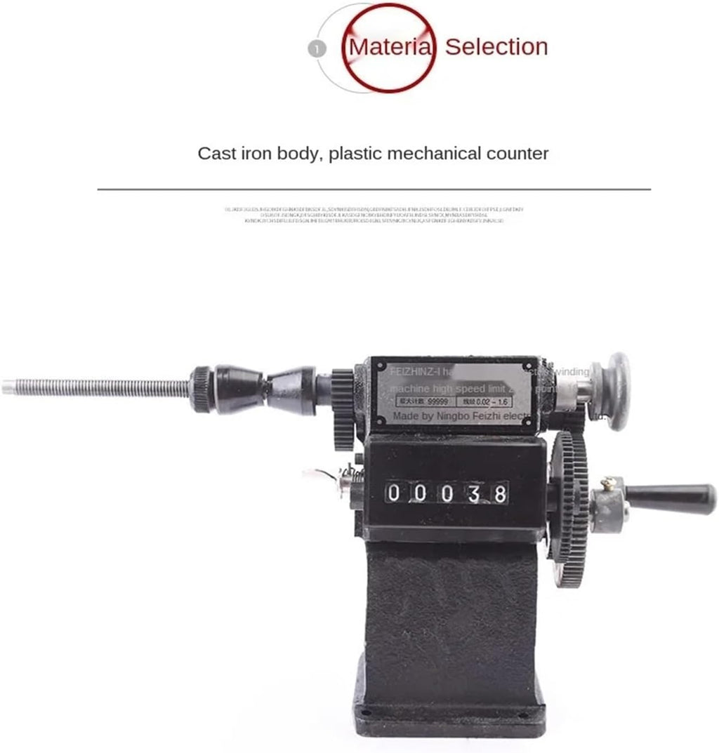 Coil Winding Machine, NZ-1 Hand Crank Electronic Counting Winding Machine, Small Home Hand Winding Machine, Stranding Machine Mini Count Winding Tools,for Guitar Pickup Coils Motor Coils