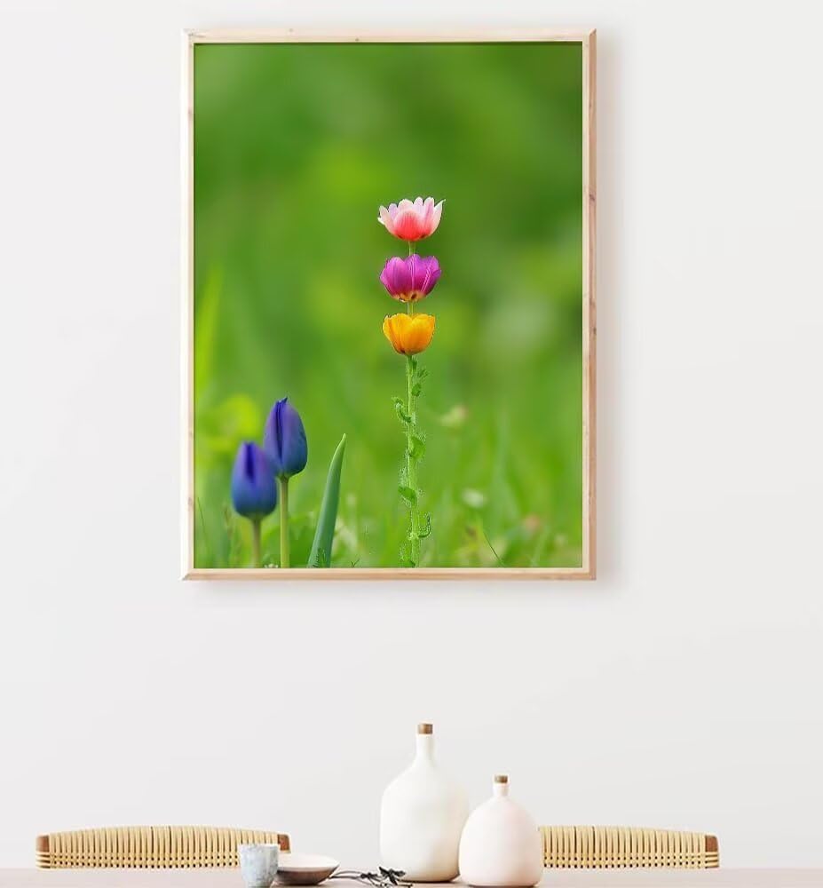 Paint by Number for Adults Flower Adult Paint by Number on Rolled Canvas Drawing Acrylic Paintwork DIY Crafts Without Frame Pink40x53 inch Model YEYUMEOZO-4