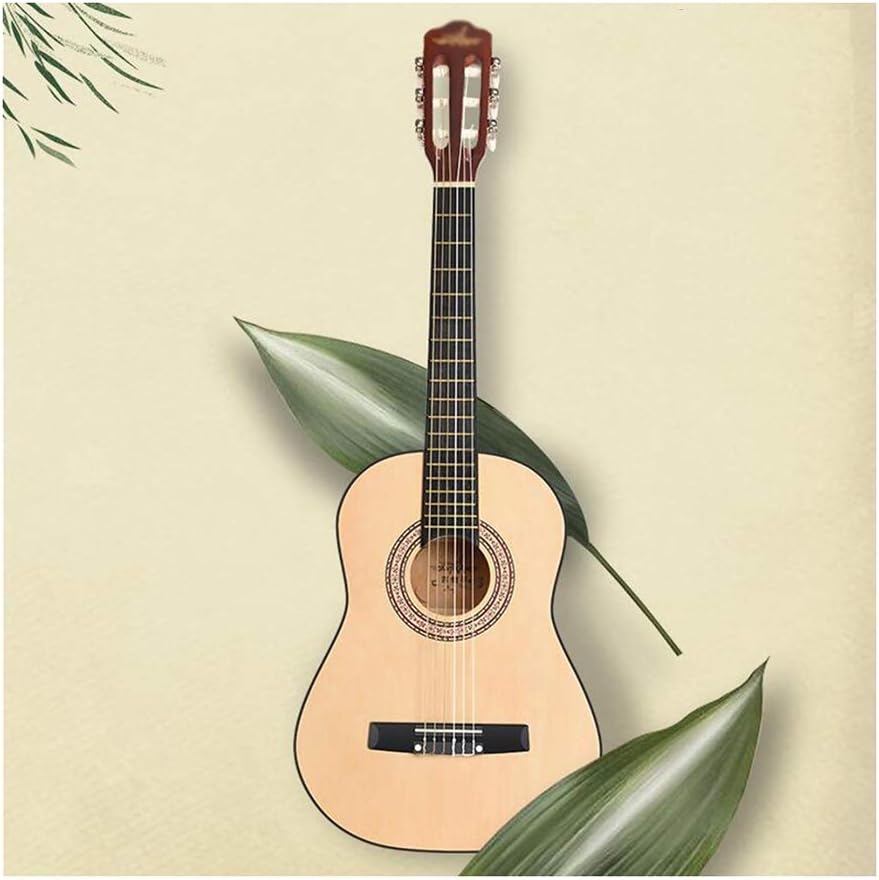 Etlegor Beginners Kids Retro Spruce Wooden Guitar 6 Nylon String Small Portable Travel Guitar with Waterproof Case, Strap, 3 Sizes, 2 Colors (Color : Natural, Size : 30 inches)