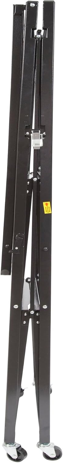 Origami 3 Pack 4 Tier Foldable Metal Garage Storage Shelf Rack, Wheels & Powder Coated Steel, Black