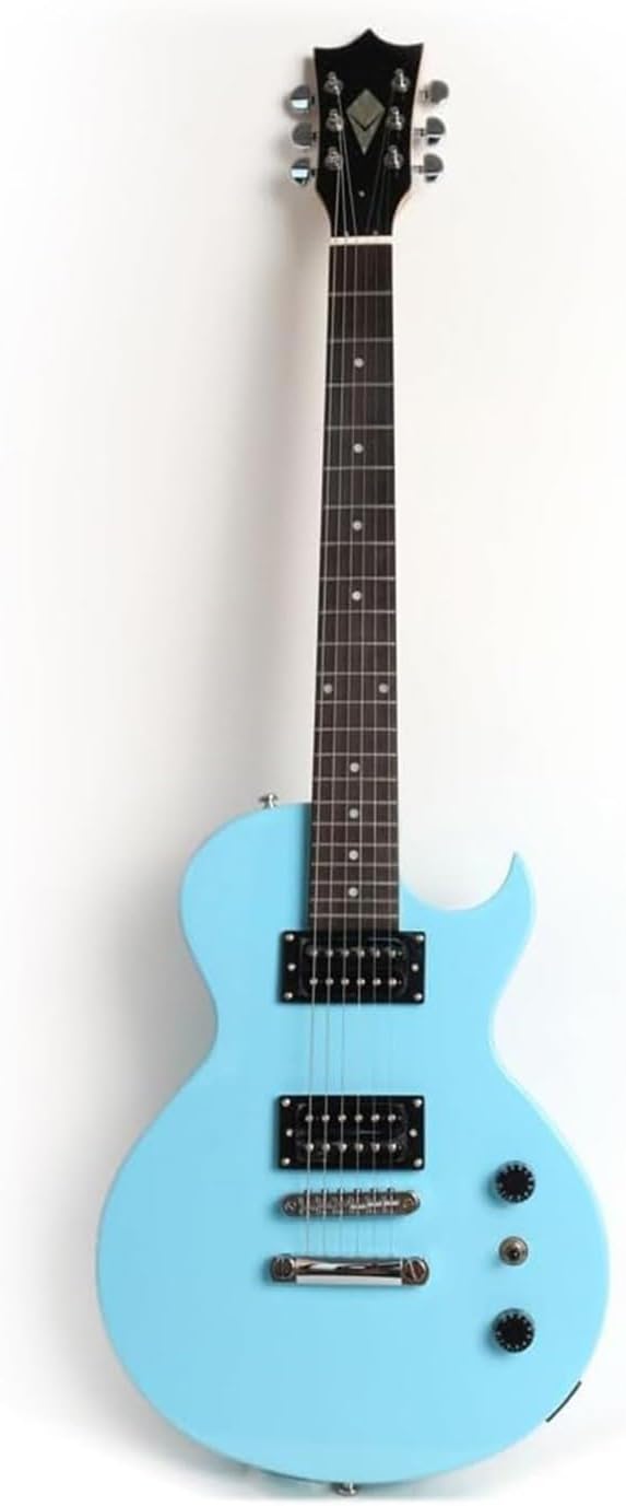 Professional Mahogany Solid Electric Guitar Musical Instrument Professional Electric Guitar(Blue)