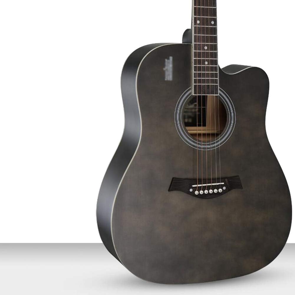Etlegor Classical Guitar 41 Inches Dreadnought Cutaway Beginner Veneer Spruce Wooden Guitar Kit with Bag, Strings, Picks,5 Colors (Color : D)