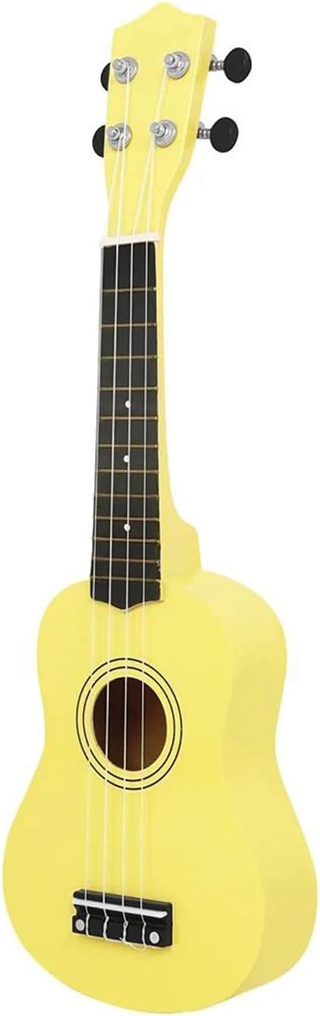 Adult Ukulele 21 Inch Ukulele 4 String Mini Guitar Music Instrument For Beginners(Yellow)