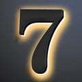 Backlit Illuminated LED House Numbers Upgrade Your Address Signs 16 Inch, Large Modern Light Up Address Numbers Signs, Stainlesss Steels Home Address Signs,7