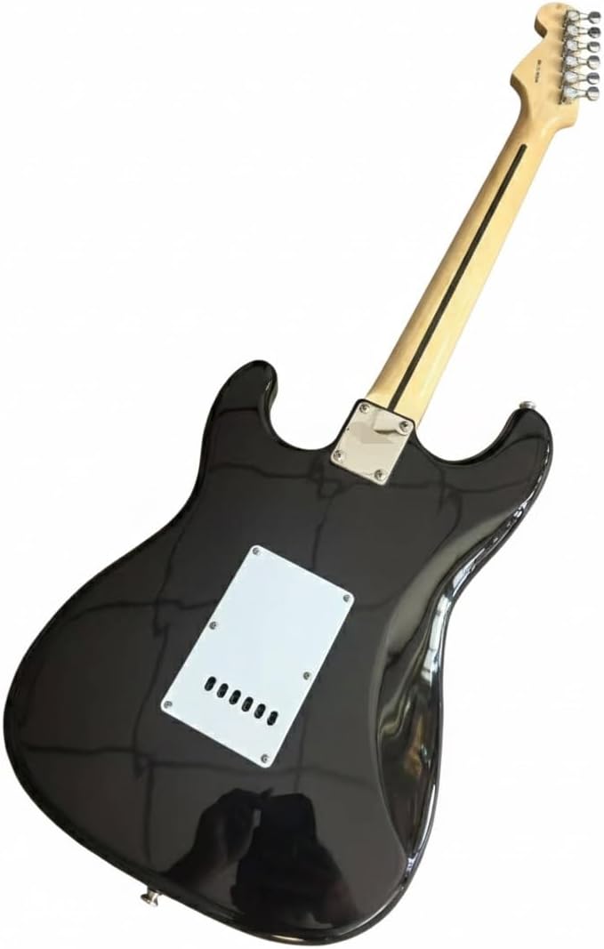 Electric Guitar 39 Inch Full Size Single Coil Pickups Solid Wood Body Tremolo for Beginner(Vintage Sunburst)