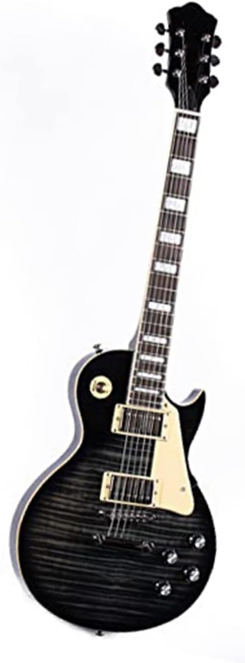 Solid Solid Electric Guitar With Gig Bag Ideal For Beginner Musicians Professional Electric Guitar(Black)