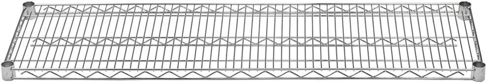 Shelving Inc. 14' d x 48' w Chrome Wire Shelving with 2 Tier Shelves, Weight Capacity 800lbs Per Shelf