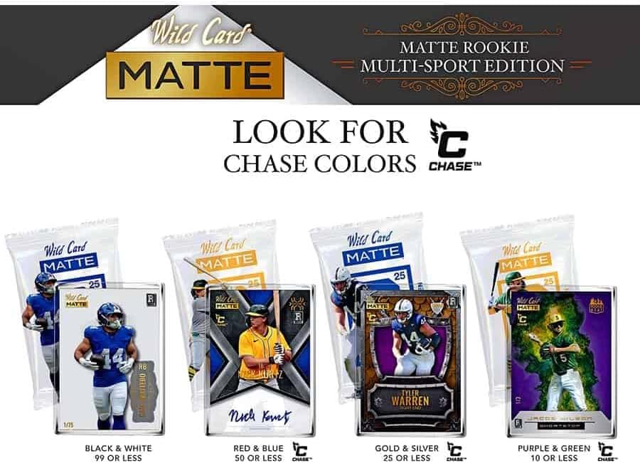 2025 Wild Card Matte Rookie Multi-Sport Edition Breaker's Brick Trading Card Box (2 One of Ones Per Brick)