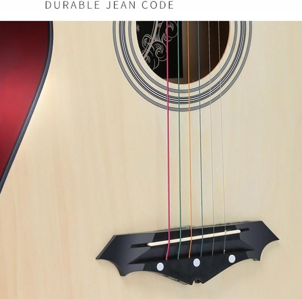 Acoustic Guitar for Beginner, Lightweight Body Suitable for Adult Teen, with Gig Bag, Tuner, Strap, Strings, Picks, Capo,Black,41in