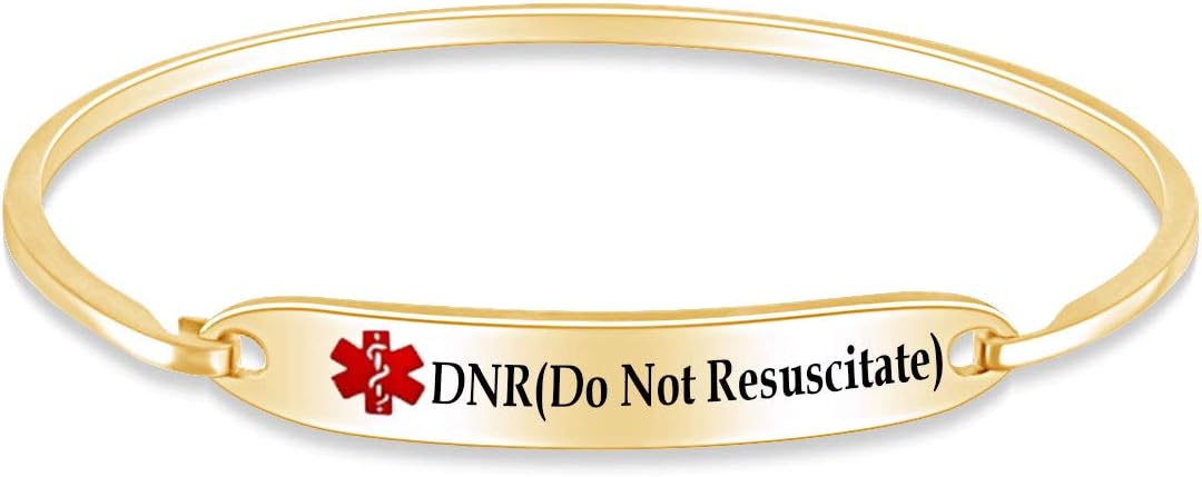 AFFY Customizable Engraving Medical Alert ID Bracelet Men Women Personalized 925 Sterling Silver Bangle Beacelet 7.5 Inch