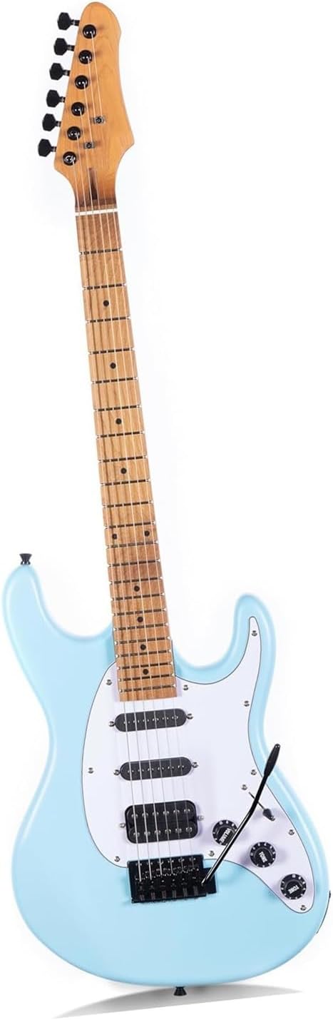 Colored Solid Electric Guitar A Professional Instrument For Beginners Professional Electric Guitar(Blue)