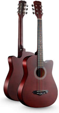 Etlegor Classical Guitar Steel String Full Size 38in Beginner Guitar Kit with Gig Bag, Strings, Picks Portable Travel Guitar,10 Colors (Color : A)