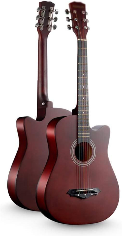 Etlegor Classical Guitar Steel String Full Size 38in Beginner Guitar Kit with Gig Bag, Strings, Picks Portable Travel Guitar,10 Colors (Color : A)