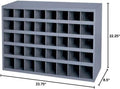 Durham 349-95 Gray Cold-Rolled Steel 40-Opening Bin, 33-3/4' Width x 22-1/4' Height x 8-1/2' Depth