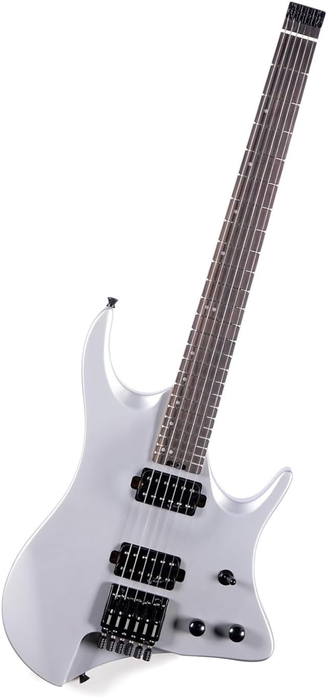 Headless Electric Guitar With Solid Mahogany Solid And Maple Neck Professional Electric Guitar(Gray)