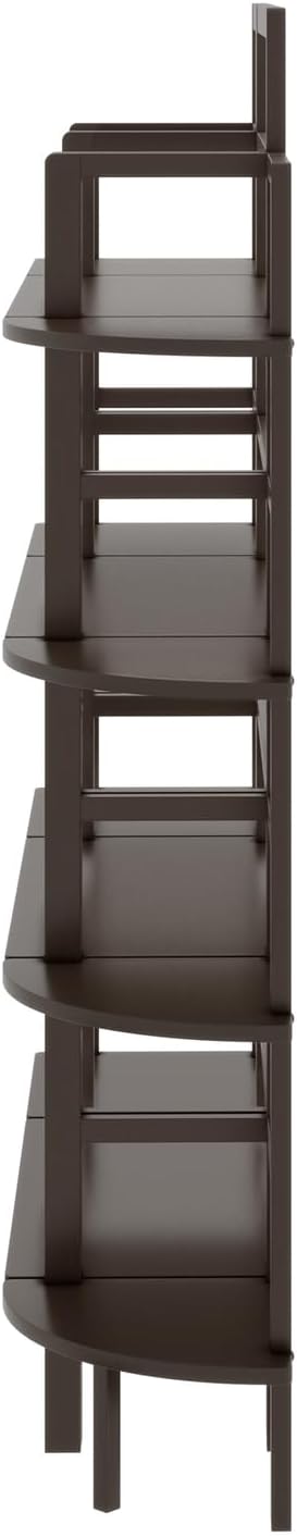 HomeStock Victorian Baker Rack Set - 3-Piece Solid Wood Kitchen Shelf Unit - Coffee Finish, 58' Tall
