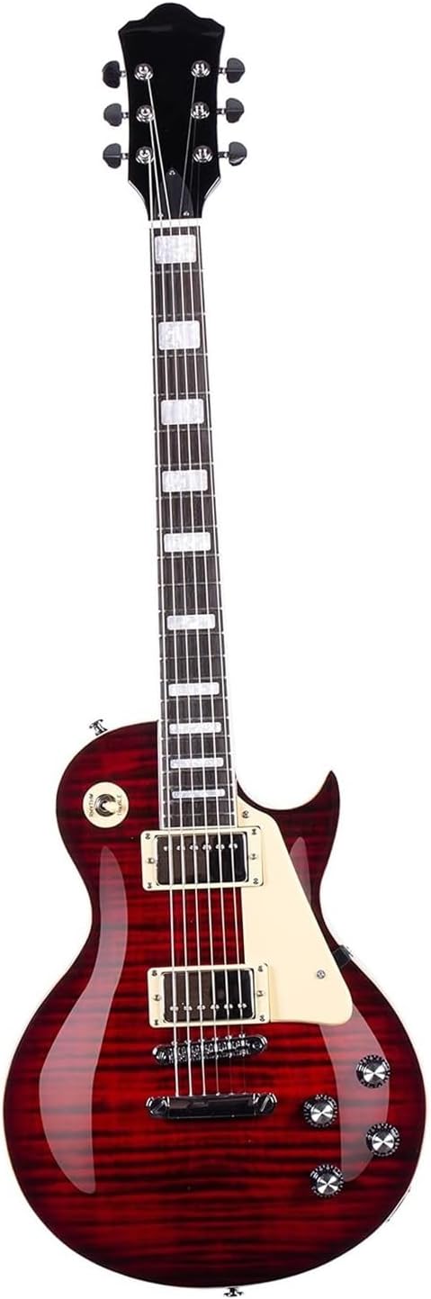 Solid Solid Electric Guitar With Gig Bag Ideal For Beginner Musicians Professional Electric Guitar(Red)