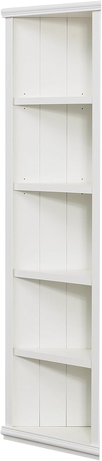 75' 5-Tier Freestanding Storage Cabinet, Kitchen Storage Bakers Rack with Adjustable Shelves, Utility Food Cupboard for Home/Corners, White