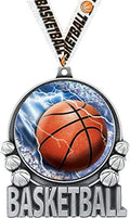 Crown Awards Basketball Medal - 3' Double Action 2.0 Silver Basketball Medals