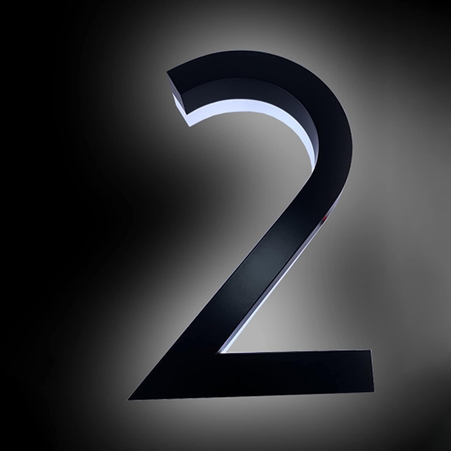 Modern Backlit LED House Number 16', Stainless Steel Light Up Address Numbers For Outside, Lighted House Numbers, Illuminated Address Signs For House,V
