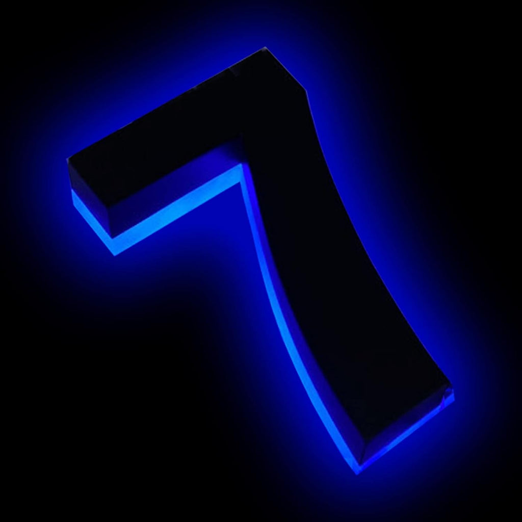 Backlit LED Address Numbers For House 20', Illuminated Modern House Numbers Light Up House Number Plaque, Light Up House Numbers Adresse Civique,W