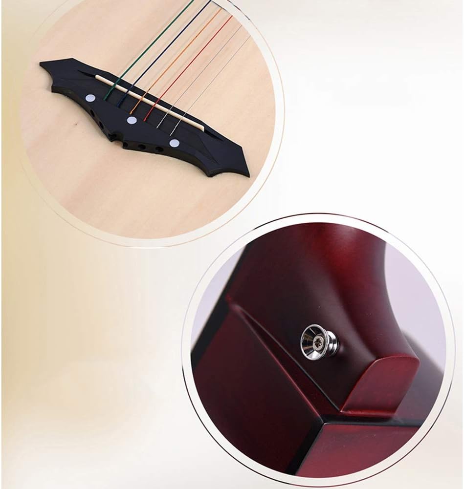 Etlegor Classical Guitar Steel String Full Size 38in Beginner Guitar Kit with Gig Bag, Strings, Picks Portable Travel Guitar,10 Colors (Color : Black)