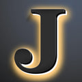 Backlit Illuminated LED House Numbers Upgrade Your Address Signs 16 Inch, Large Modern Light Up Address Numbers Signs, Stainlesss Steels Home Address Signs,J