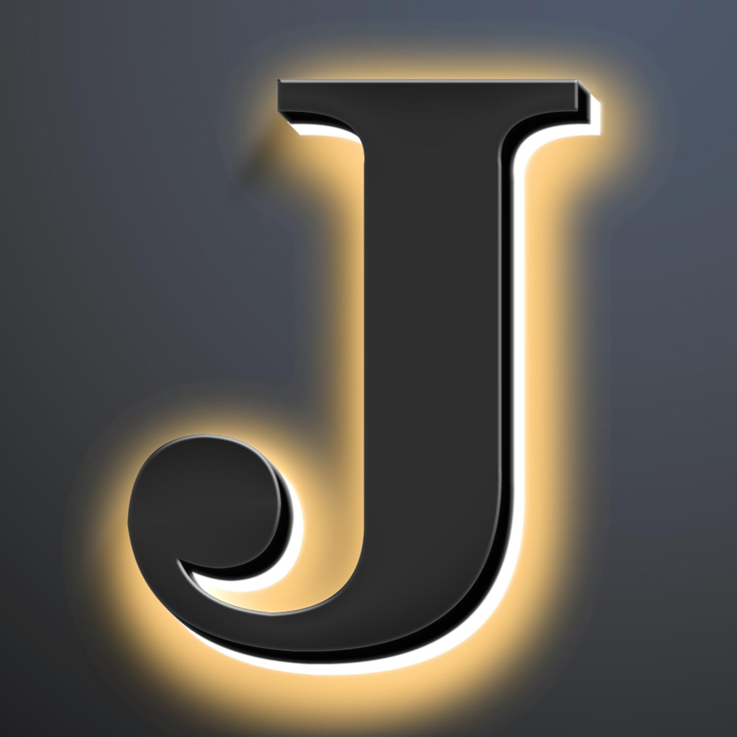 Backlit Illuminated LED House Numbers Upgrade Your Address Signs 16 Inch, Large Modern Light Up Address Numbers Signs, Stainlesss Steels Home Address Signs,J