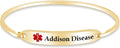 AFFY Customizable Engraving Medical Alert ID Bracelet Men Women Personalized 925 Sterling Silver Bangle Beacelet 7.5 Inch