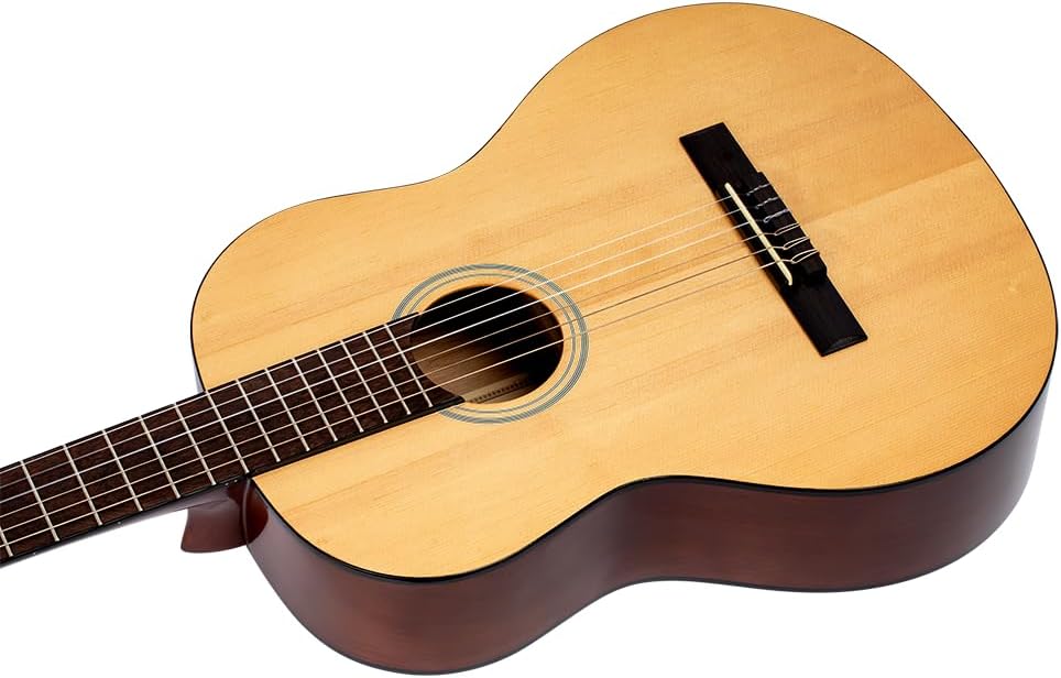 Ortega Student Series Full Size 6-String Nylon Classical Guitar, Gloss Spruce Top (RST5)