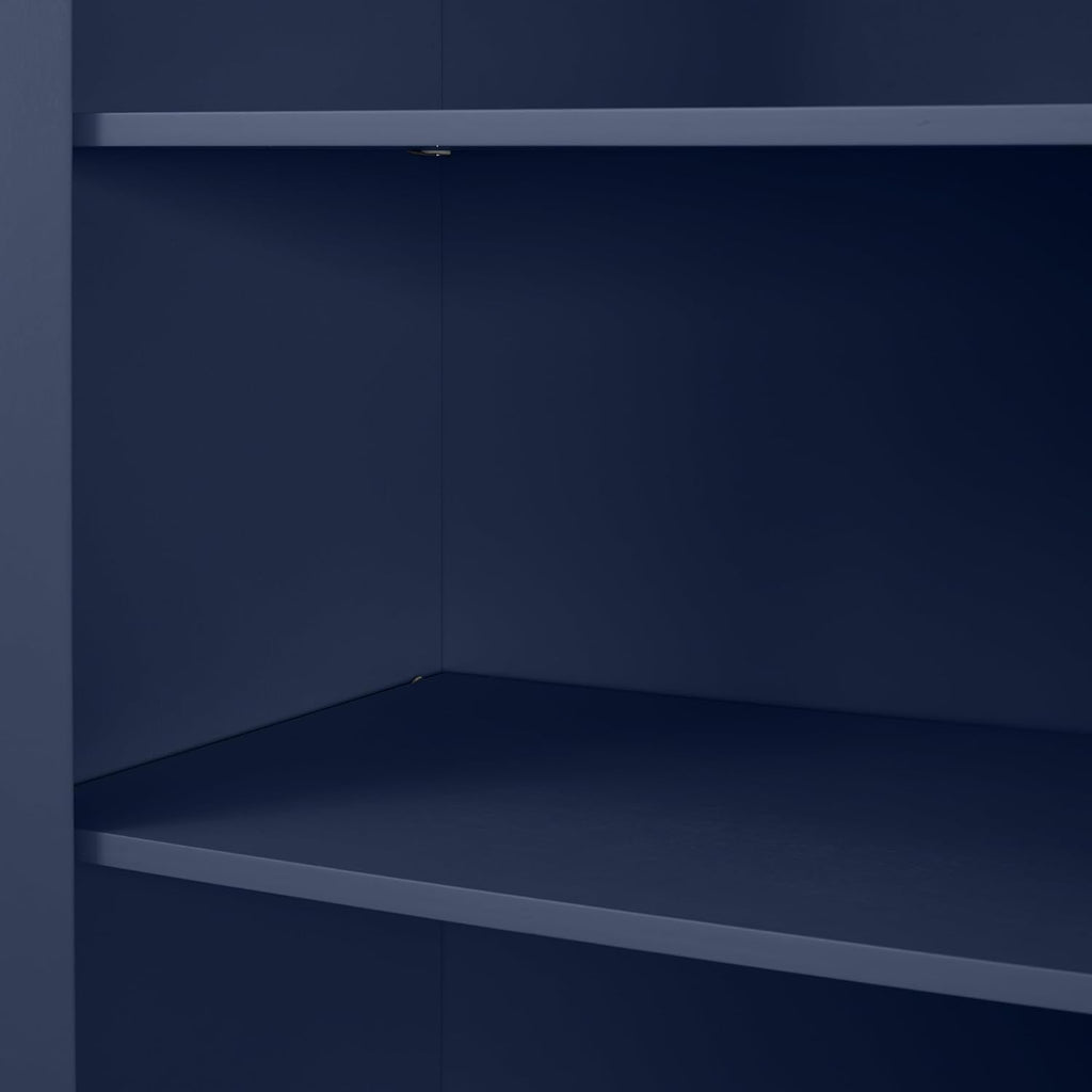 Crosley Furniture Savannah Tall Pantry Storage Cabinet with Shelves, Kitchen, Dining, or Laundry Room, Navy