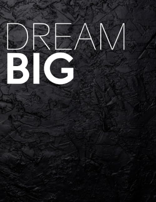 Dream Big: Decorative Book For Styling Your Coffee Table, Console Table, Bookshelf, End Table & More | For Show Home Display Style Effect, Stackable Book Decor - Size 8.5' x 11' - Text Also On Spine