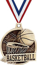Crown Awards 1.5' Basketball Medal - Gold Basketball Challenger Award Medals