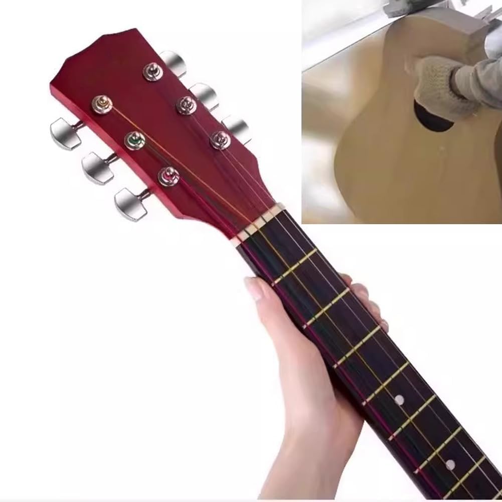 Acoustic Guitar Bundle, Beginners Adults Teens Acoustic Guitar, with Built-In Pickups, Upgraded Starter Kit,Natural,41in