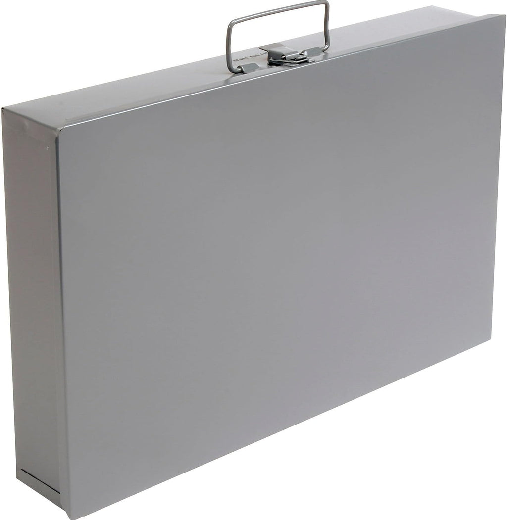 Global Industrial Durham Steel Compartment Box Rack with Four Adjustable Divider Compartment Boxes, 18' L x 12' W x 3' H Boxes, 20' L x 15-3/4'W x 15' H Overall