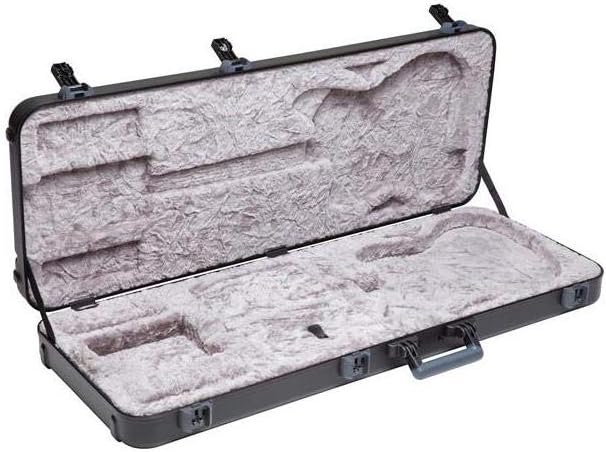 Fender Deluxe Molded Guitar Case for Jazzmaster and Jaguar Electric Guitars, Military-Grade ABS Hard Shell with TSA Lock, Custom Foam Interior, Protective Travel Case, Black