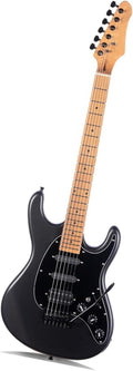 Solid Electric Guitar For Beginners And Adults Colorful Performance Instrument Professional Electric Guitar(Ebony)